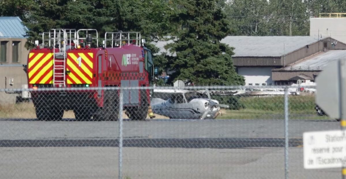 Private Plane Crashes at Montreal Metropolitan Airport