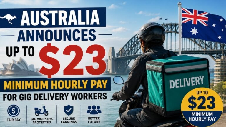 Australia Announces Up to $23 Minimum Hourly Pay for Gig Delivery Workers