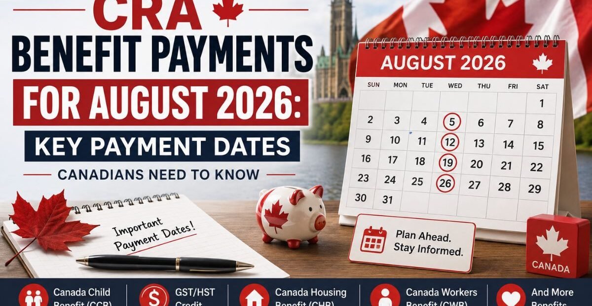 CRA Benefit Payments for August 2026: Key Payment Dates Canadians Need to Know
