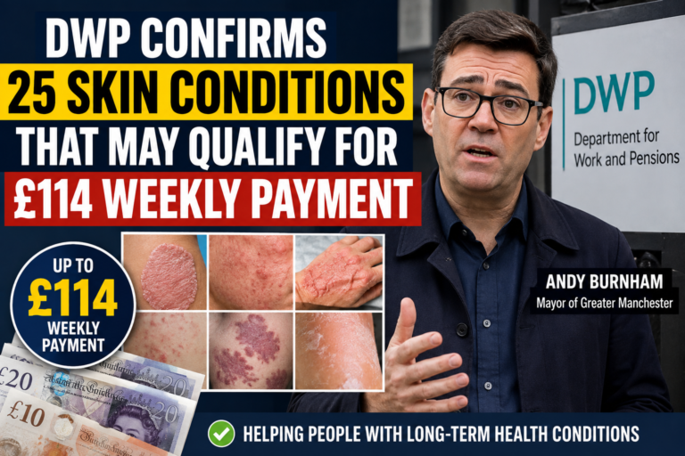 DWP Confirms 25 Skin Conditions That May Qualify for £114 Weekly Payment