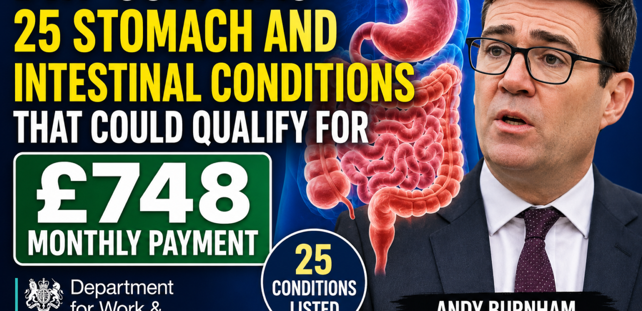 DWP Confirms 25 Stomach and Intestinal Conditions That Could Qualify for £748 Monthly Payment