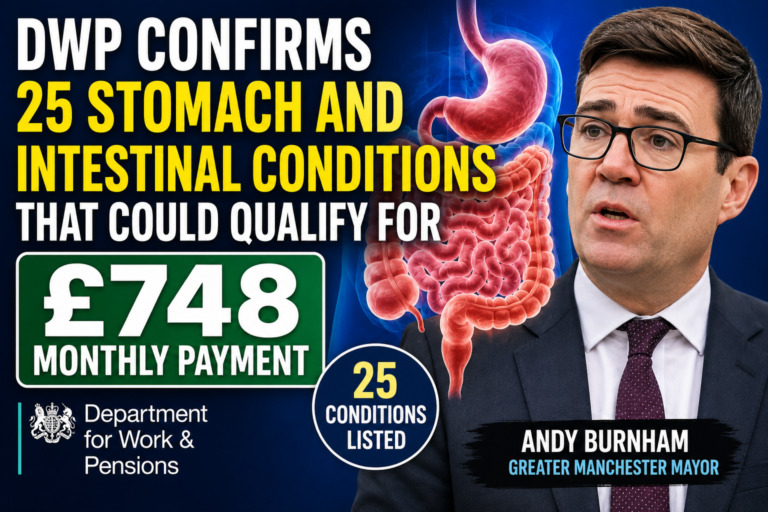 DWP Confirms 25 Stomach and Intestinal Conditions That Could Qualify for £748 Monthly Payment
