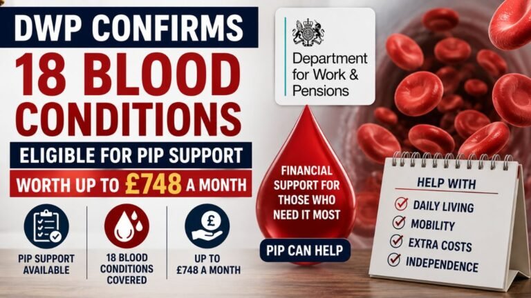 DWP Confirms 18 Blood Conditions Eligible for PIP Support Worth Up to £748 a Month
